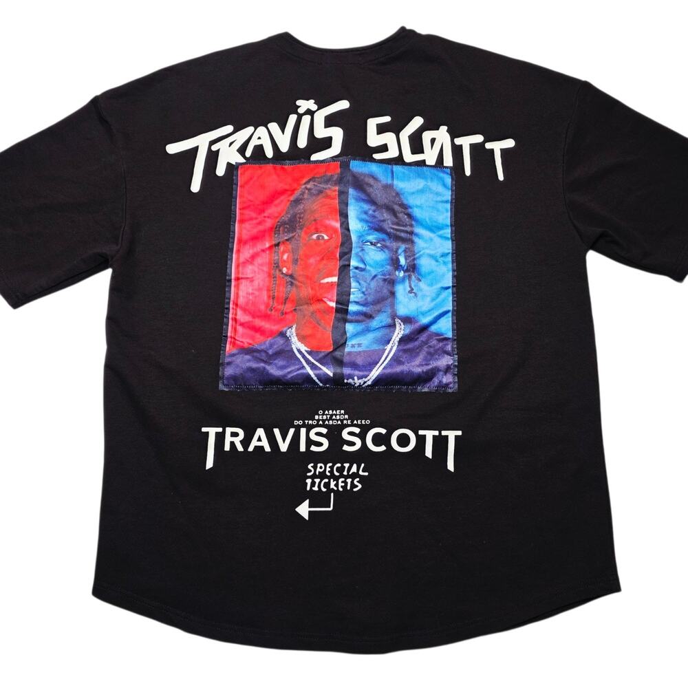 Travis Scott Cactus Jack Men's Size Large Black Baseball Snap up Jersey